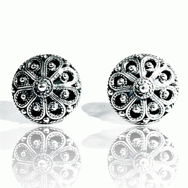 Earring No. 74, oxidized