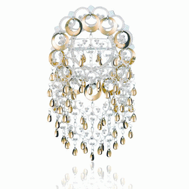 Ring brooch No. 4, gilded and gold plated