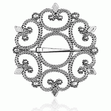 Rose sølje No. 2 children, oxidized