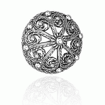 Seed button No. 2 large, oxidized