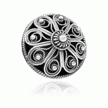 Seed button No. 8 large, oxidized