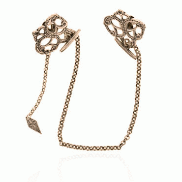 Shawl attachement No. 11 with chain old gold plated