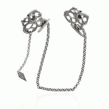 Shawl attachement No. 11 with, oxidized chain