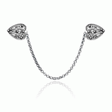 Shawl attachement No. 13 with, oxidized chain