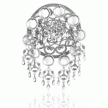 Dish Brooch Bardu/Målselv, oxidized