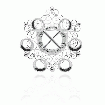 Dish Brooch Nedre Buskerud light