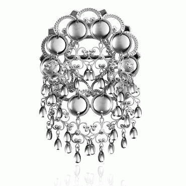 Dish Brooch No. 11, oxidized