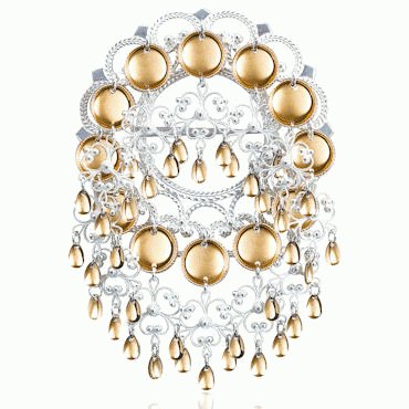 Dish Brooch No. 14, gilded and gold plated