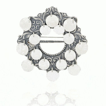 Dish Brooch No. 16, oxidized