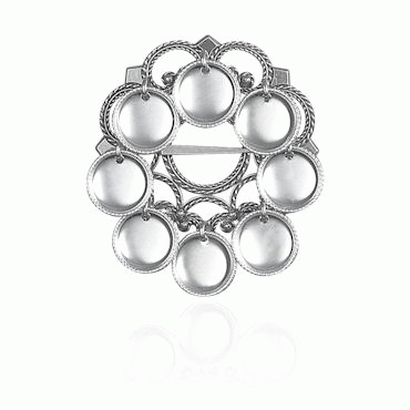 Dish Brooch No. 27, oxidized