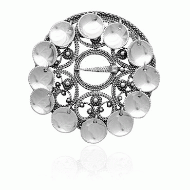 Dish Brooch No. 42, oxidized