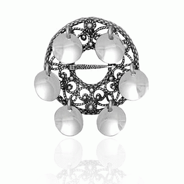 Dish Brooch No. 44, oxidized