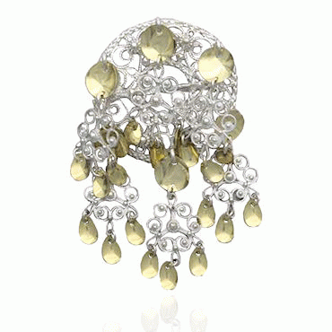 Dish Brooch No. 45, gilded and gold plated