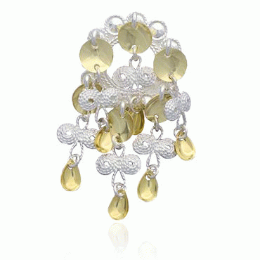 Dish Brooch No. 46, gilded and gold plated