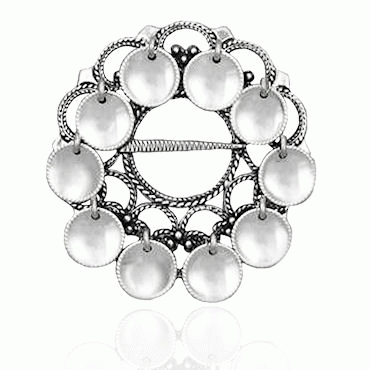 Dish Brooch No. 47, oxidized