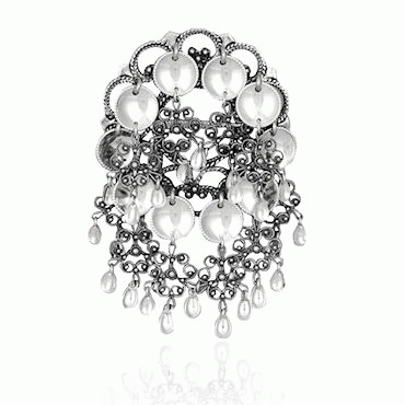 Dish Brooch No. 48, oxidized