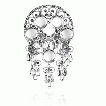 Dish Brooch No. 68, oxidized