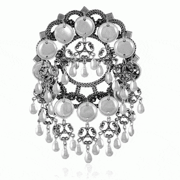 Dish Brooch No. 80, oxidized