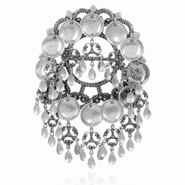 Dish Brooch No. 83, oxidized