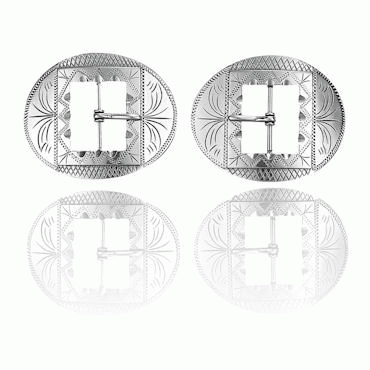 Shoe buckles no. 2 oxidized