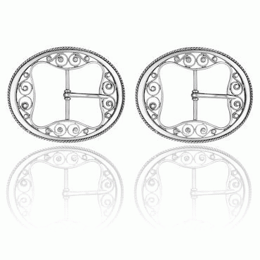 Shoe buckles no. 4 oxidized