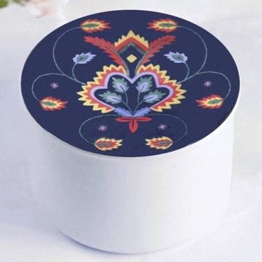 Bunad jewelry box large Valdres blue