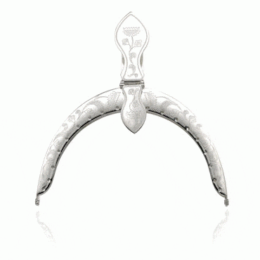 purse clasp Nordland silver, gilded engraved