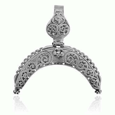 purse clasp No. 10 brass, oxidized