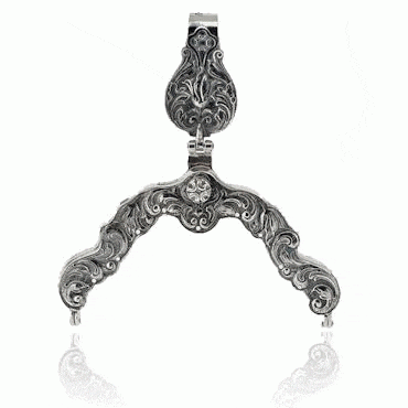 purse clasp No. 14 silver, oxidized