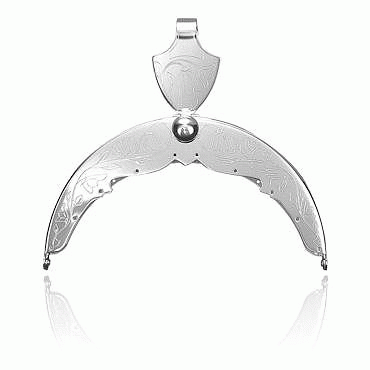 purse clasp No. 15 Silver-plated light