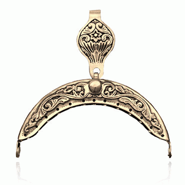 purse clasp No. 19 silver old gold plated