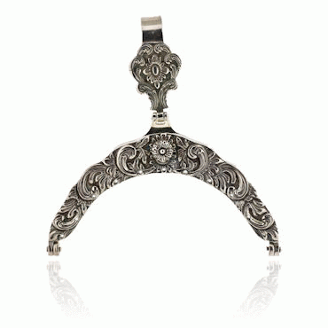purse clasp No. 8 children silver, oxidized