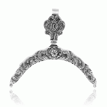 purse clasp No. 8 silver, oxidized