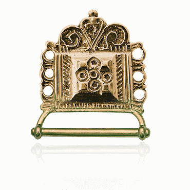 Purse plaque No. 11 old gold plated