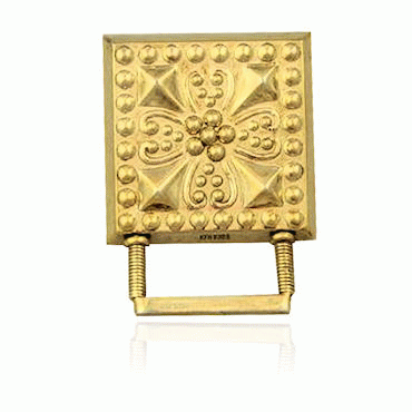 Purse plaque No. 16 gold plated
