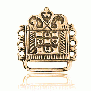 Purse plaque No. 5 old gold plated