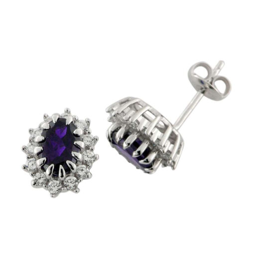 Earrings synth Amt/CZ 925
