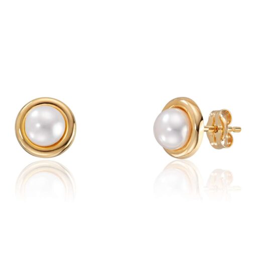 Basic earrings pearl 585