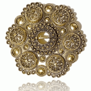 Large ball brooch, old gold plated